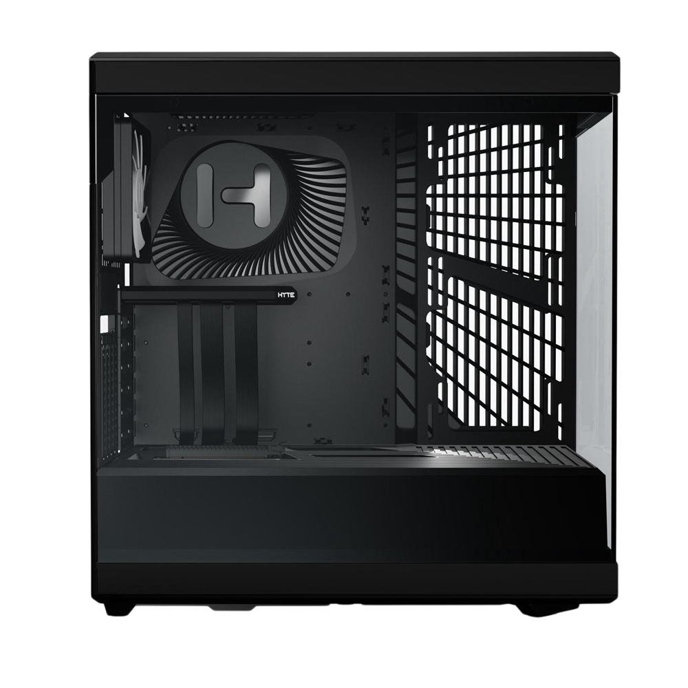 HYTE Y40 Panoramic Tempered Glass With Two 120mm fans, PCI-E 4.0 Vertical Mount included ATX Mid Tower Case - Black