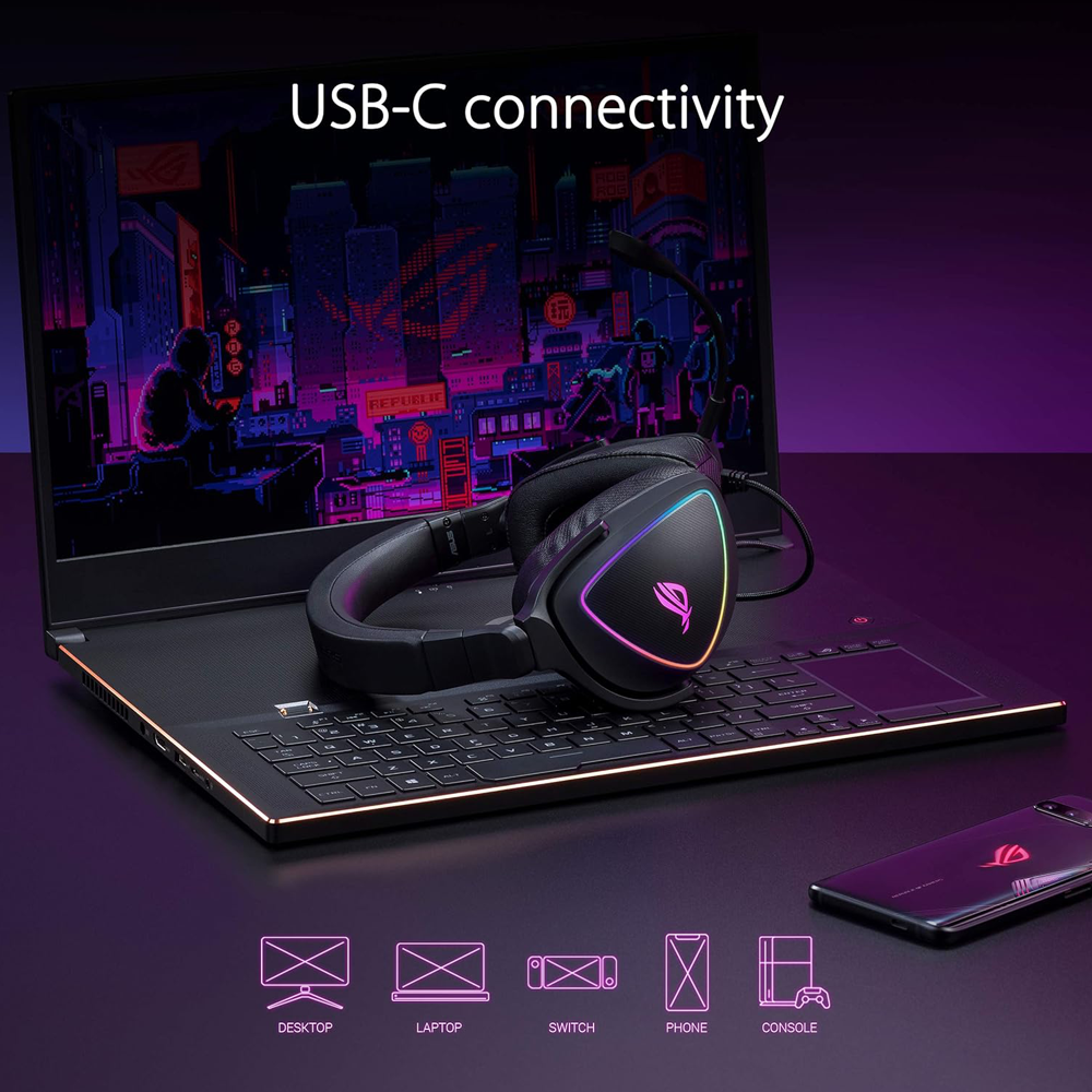 ASUS ROG Delta S Wired Gaming Headset - Black