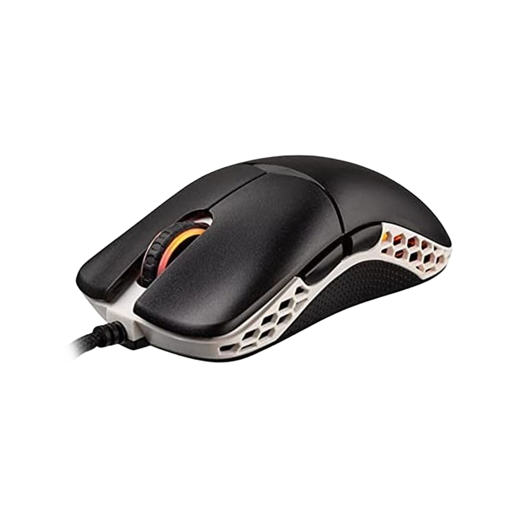 DUCKY FEATHER RGB Wired Kailh Switch Gaming Mouse - Black/White