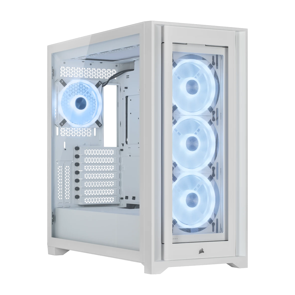 CORSAIR iCUE 5000X RGB QL Edition Mid Tower ATX Case - White