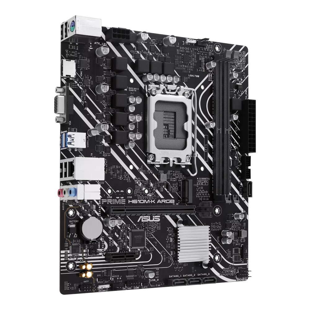 ASUS PRIME H610M-K ARGB DDR5 Motherboard - Black
