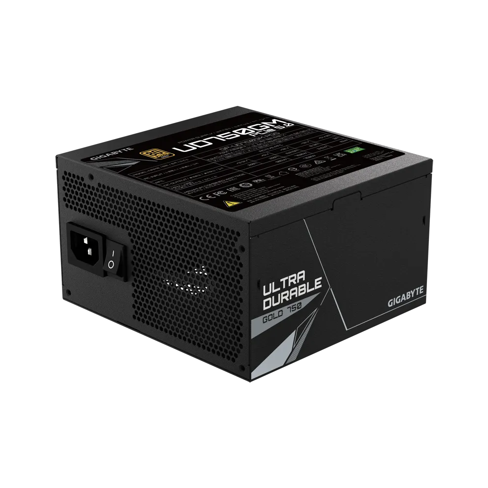 GIGABYTE UD750GM 750W PG5-Gen5 80 Plus Gold Fully Modular Power Supply - Black