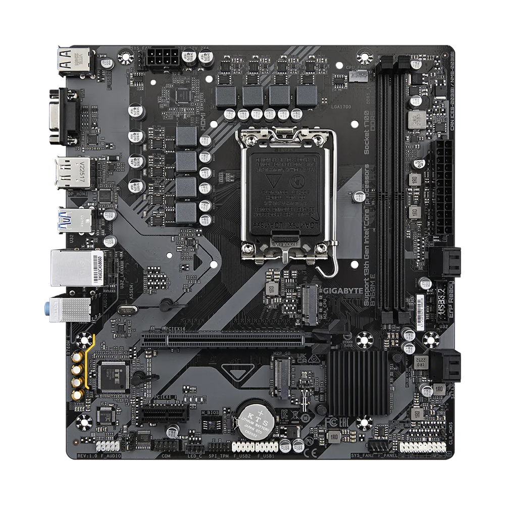 GIGABYTE B760M E DDR5 Micro ATX Motherboard - Black