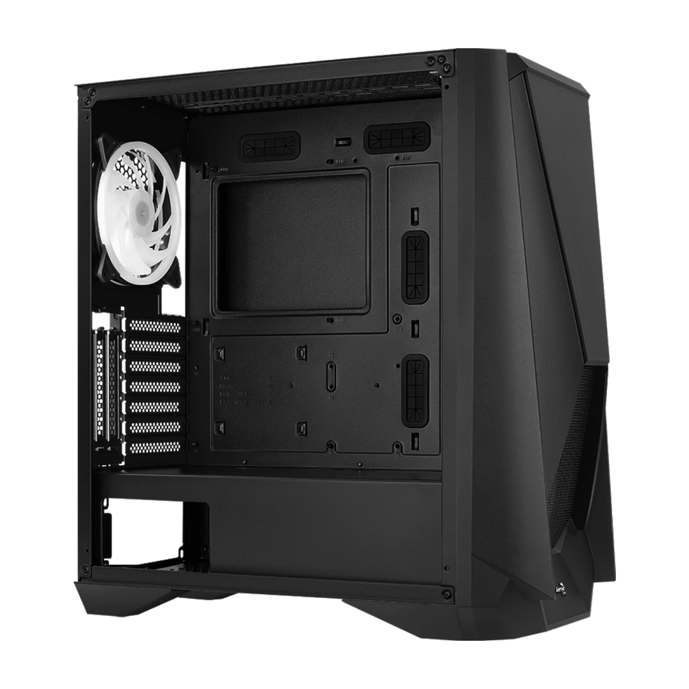 Aerocool Visor-G-BK-V1 / ARGB Fan x 2-Glass Edition-Black