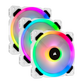 CORSAIR LL120 RGB 120mm Triple Pack With Lighting Node Pro - White