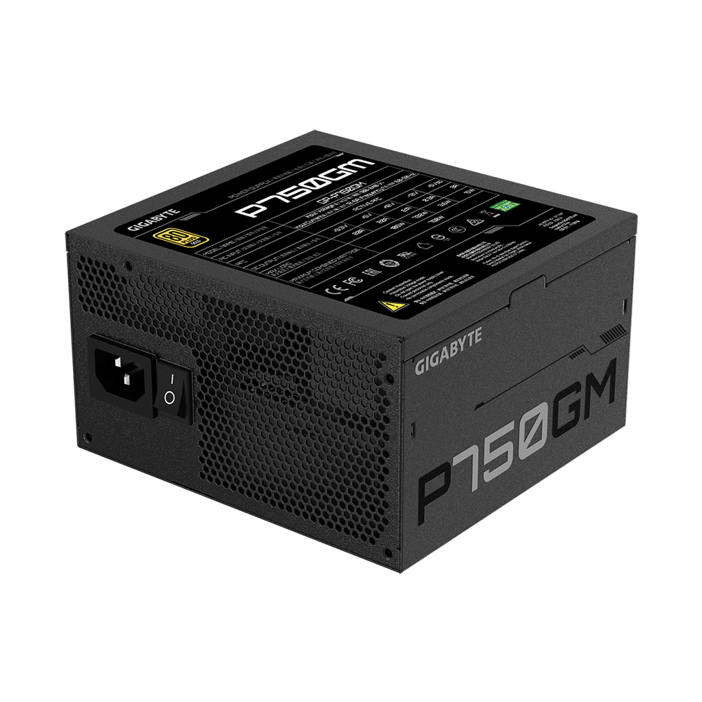 GIGABYTE GP750GM GOLD 750W Fully Modular Power Supply - Black