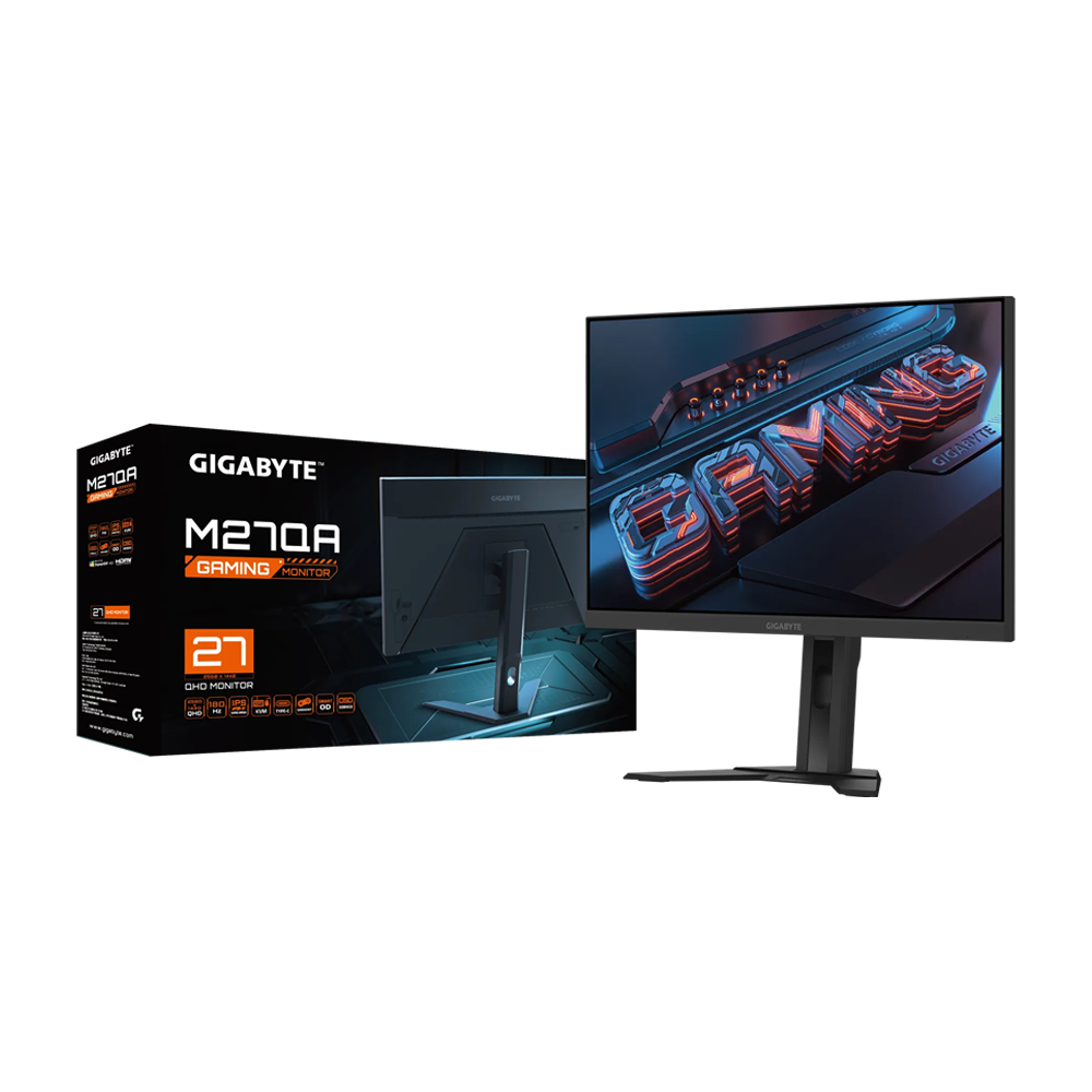 GIGABYTE M27QA 27 Inch 180Hz QHD HDMI 2.0 1ms IPS Gaming Monitor - Black