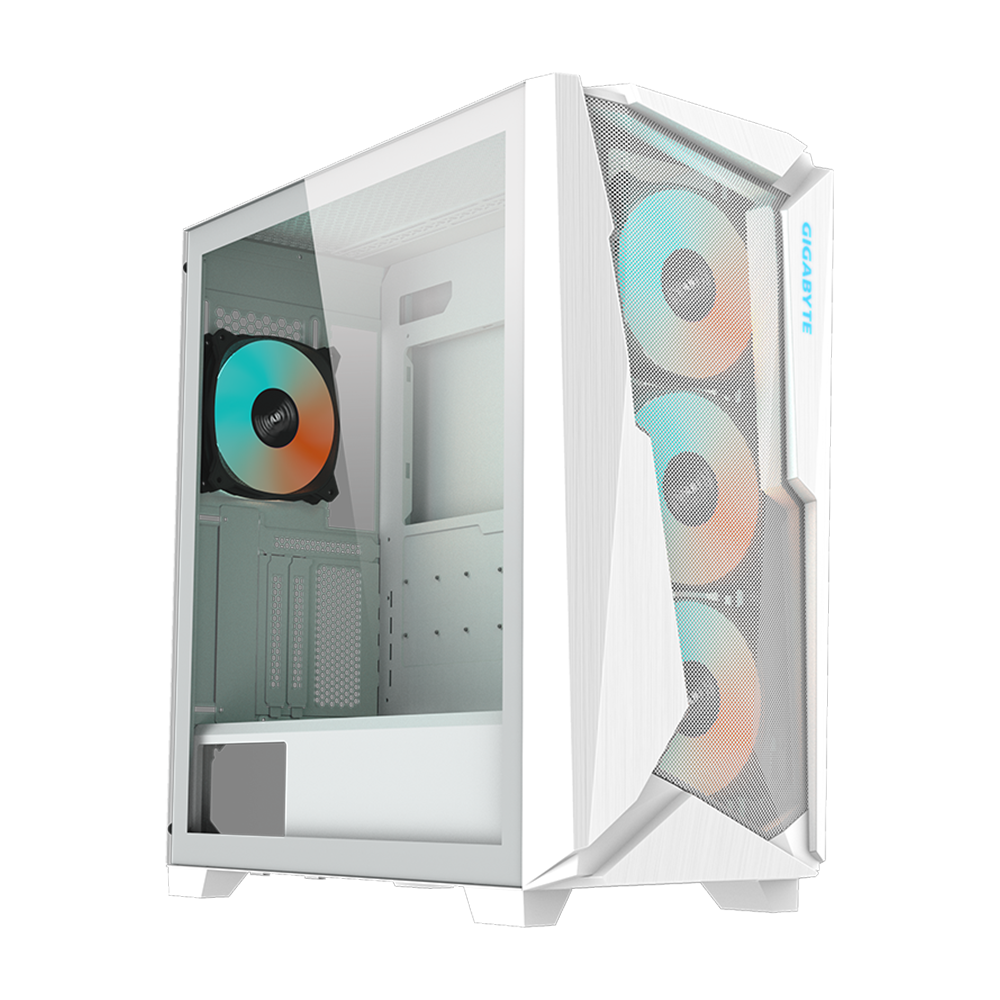 GIGABYTE C301GW V2 4 RGB Fans Mid Tower Case - White