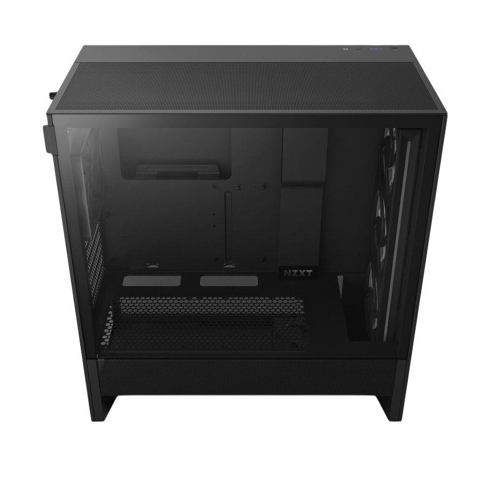 NZXT H5 Flow RGB (2024) Compact Mid-Tower ATX Case With RGB Fans - Black