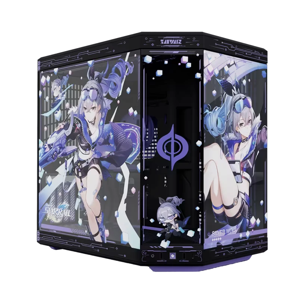 HYTE Y70 Silver Wolf Bundle E-ATX Case - Black