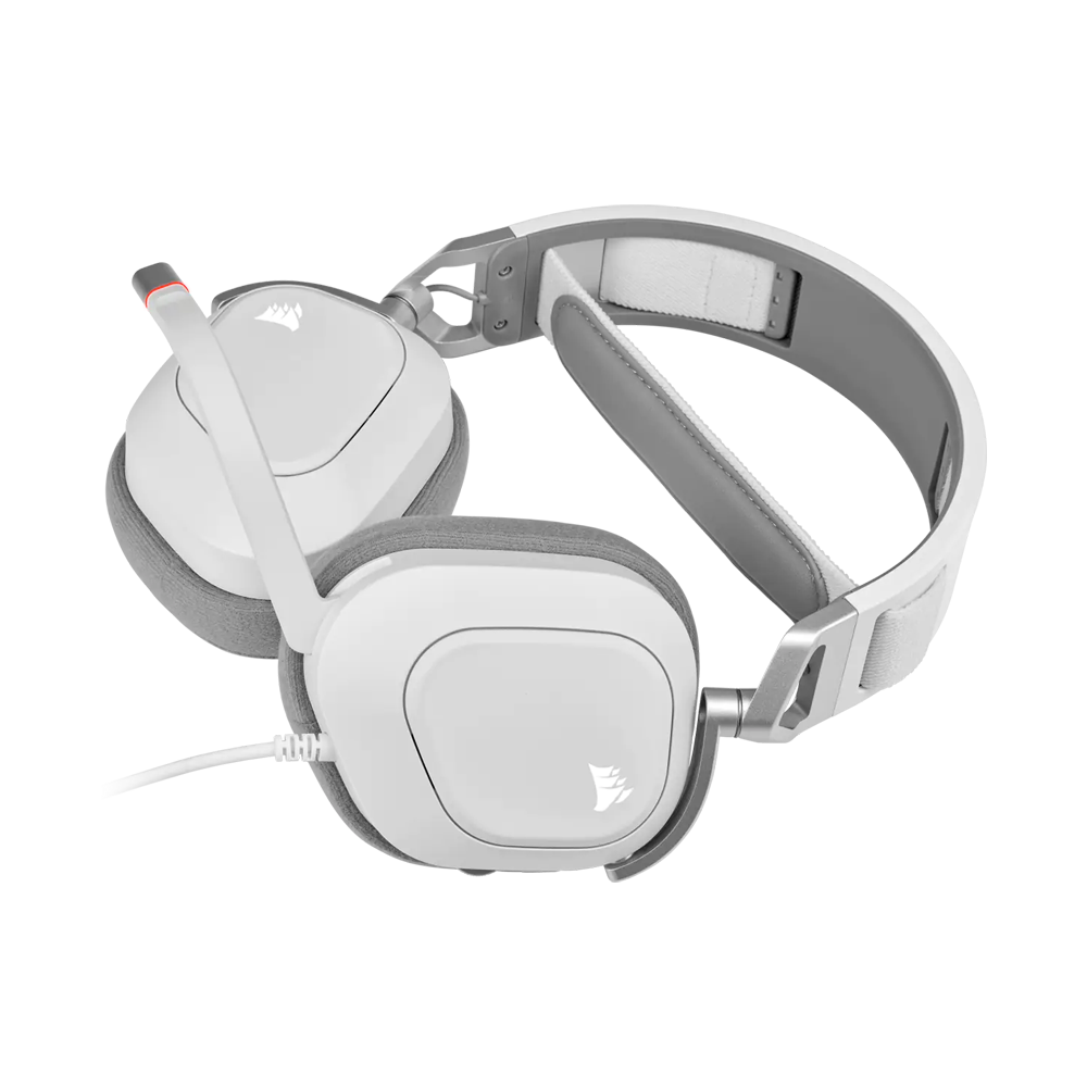 CORSAIR HS80 RGB Wired Gaming Headset - White