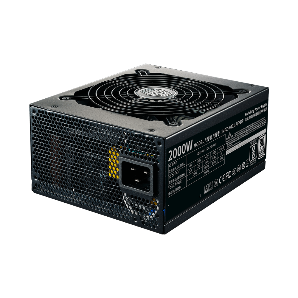 COOLER MASTER M2000W 80 Plus Platinum Full Modular Power Supply - Black