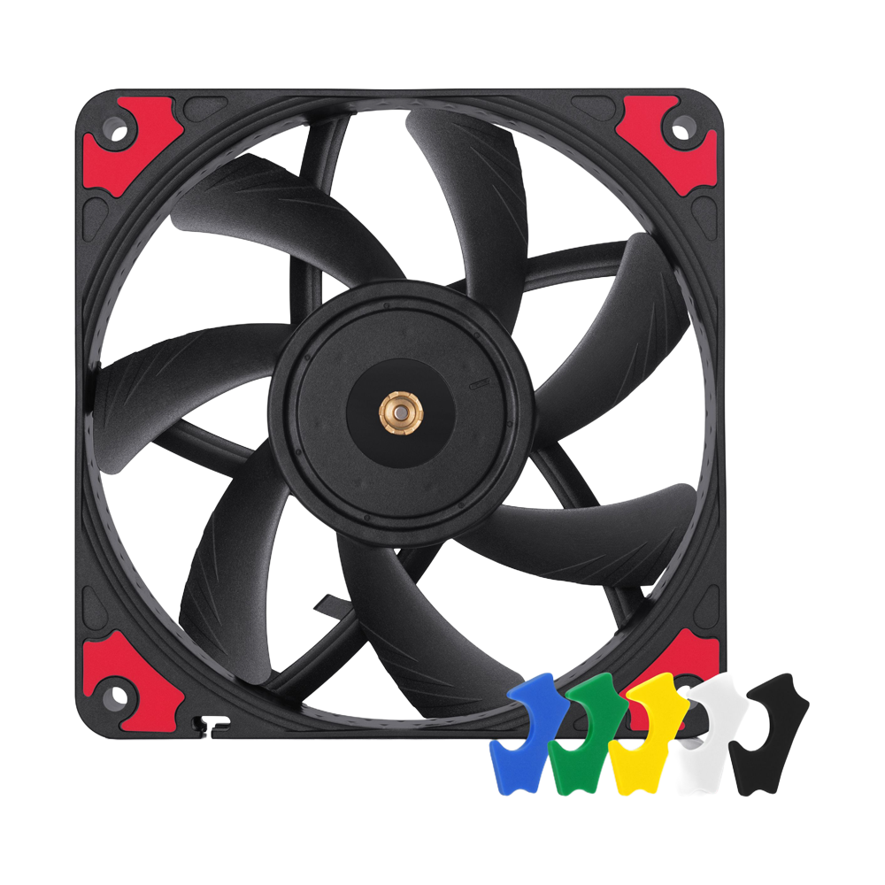 NOCTUA NF-A12x15 PWM Chromax 120mm Premium Slim Fan With Swappable pads - Black