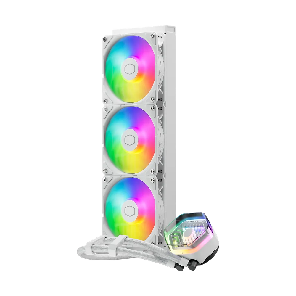 Cooler Master MasterLiquid 360 Atmos ARGB CPU Liquid Cooler - White