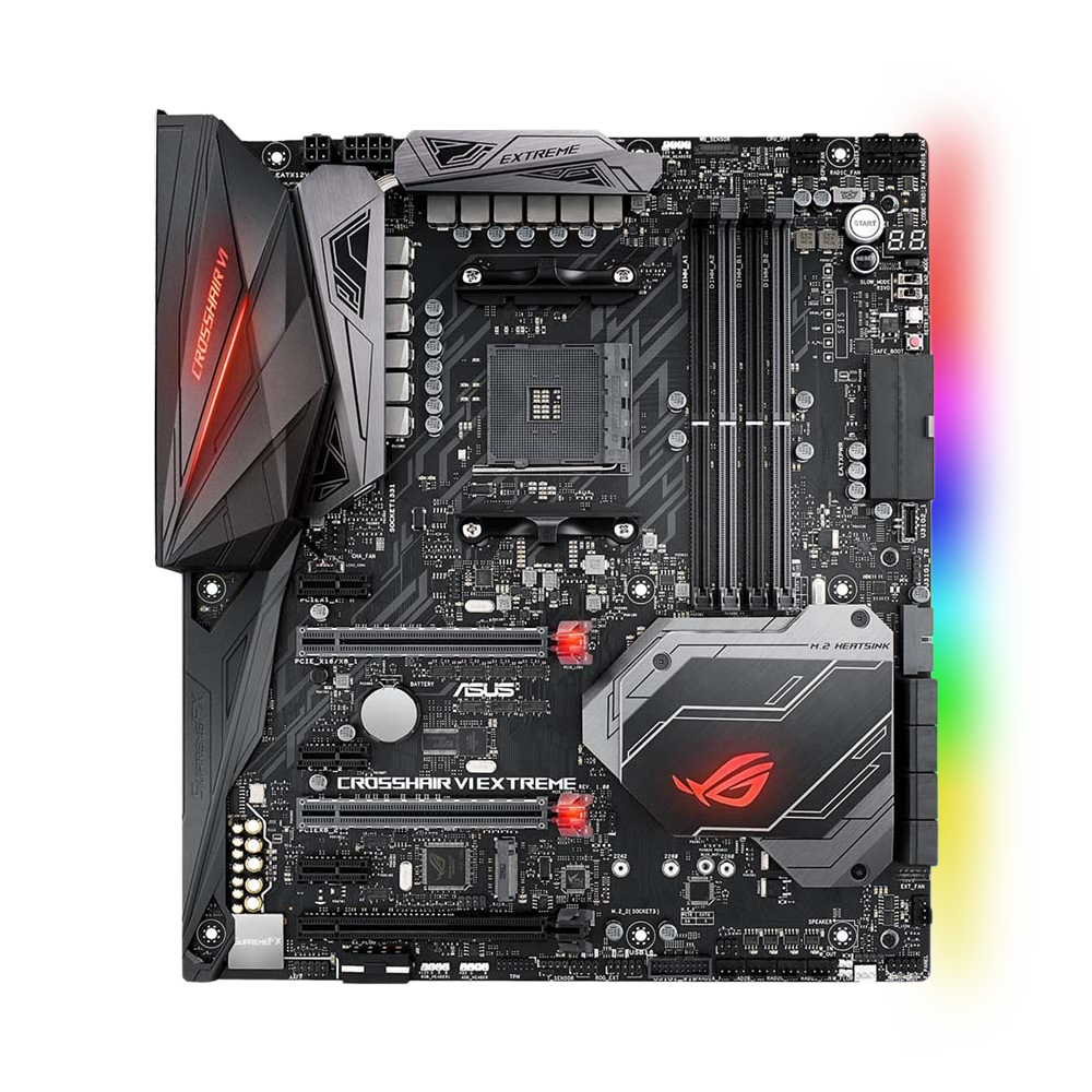 ASUS ROG CROSSHAIR VI EXTREME AM4 DDR4 E-ATX Motherboard - Black