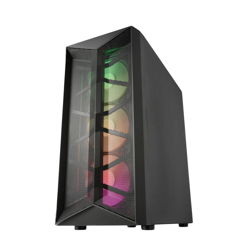 FSP CMT211A RGB Tempered Glass ATX Mid Tower Case - Black
