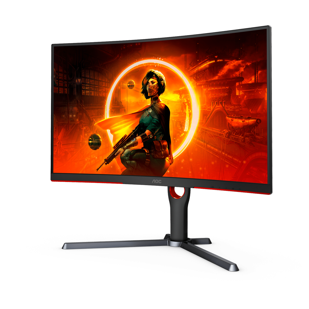 AOC CQ27G3Z 27 Inch 240Hz QHD HDMI 2.0 0.5ms Curved Gaming Monitor - Black