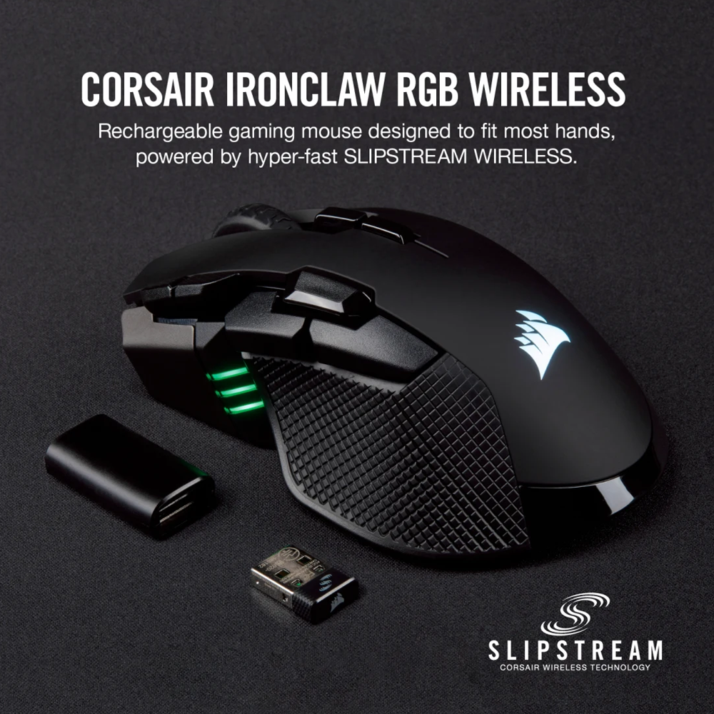 CORSAIR IRONCLAW RGB WIRELESS Gaming Mouse (EU) - Black