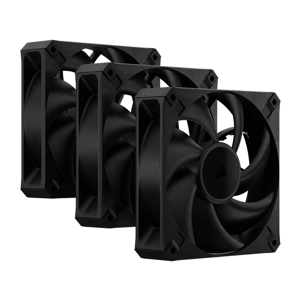 CORSAIR RS120 MAX 120mm PWM Thick Fans Triple Pack - Black