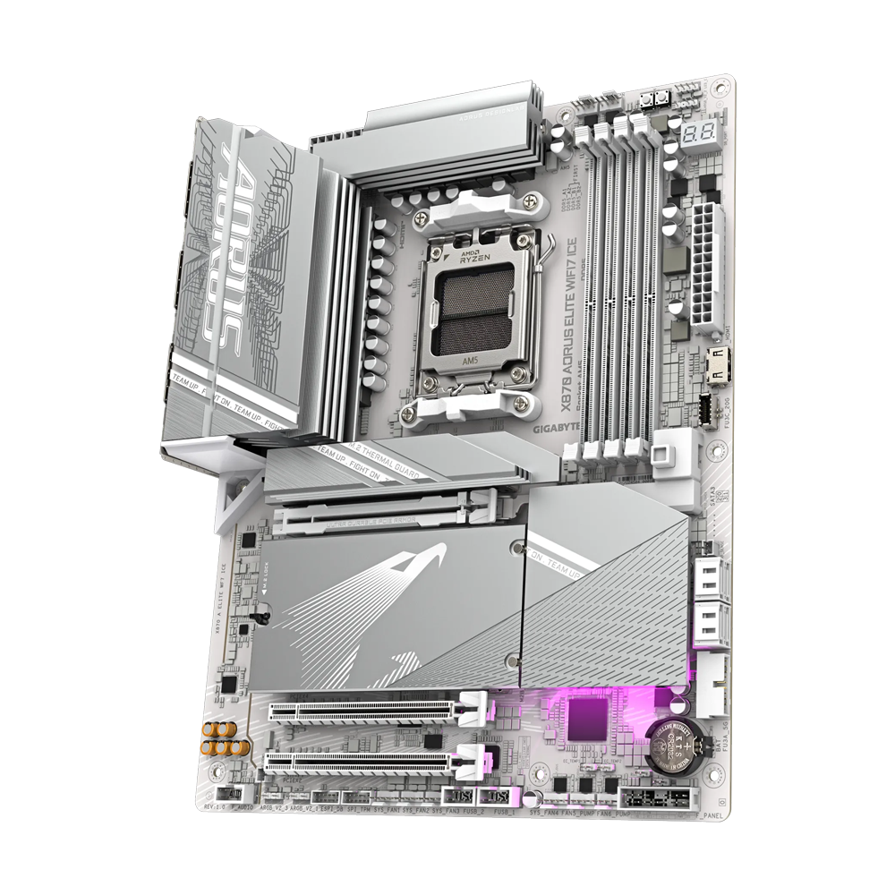 GIGABYTE X870 AORUS ELITE WIFI7 ICE DDR5 Motherboard - White