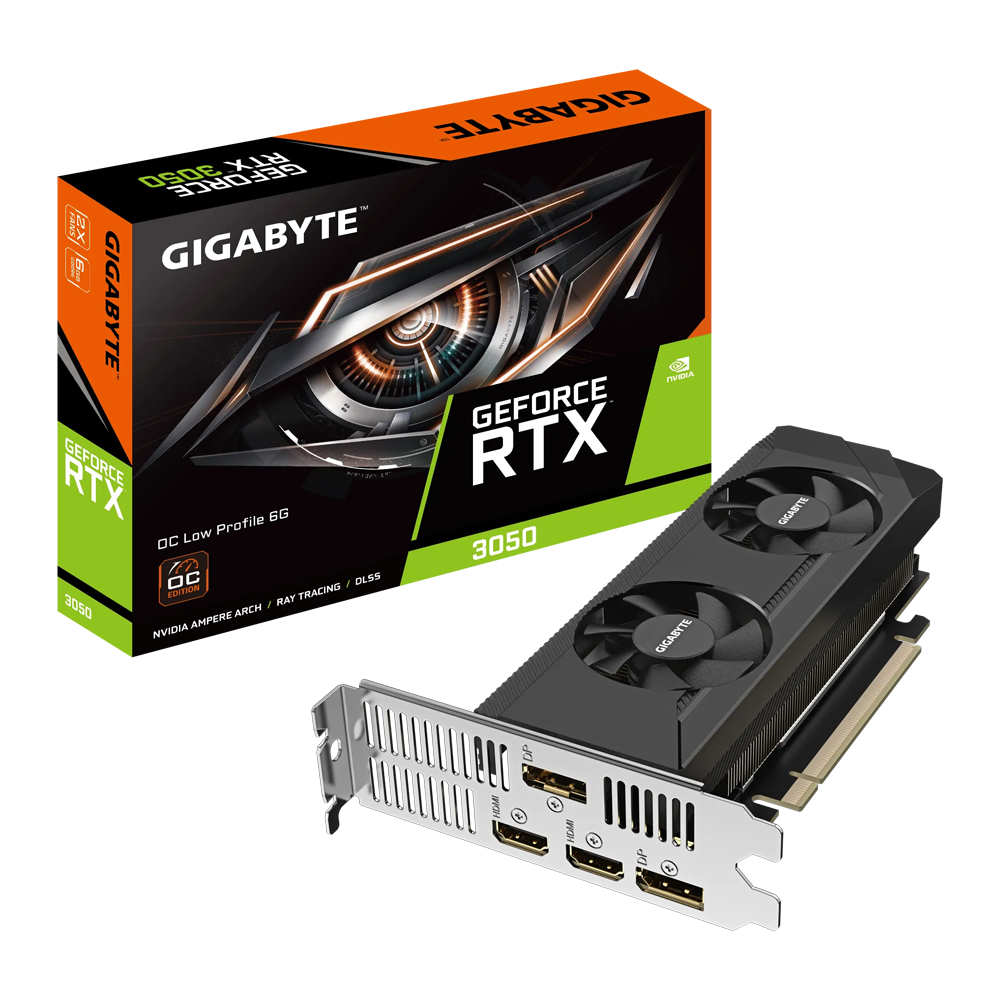GIGABYTE GeForce RTX 3050 OC Low Profile 6GB Graphic Card - Black