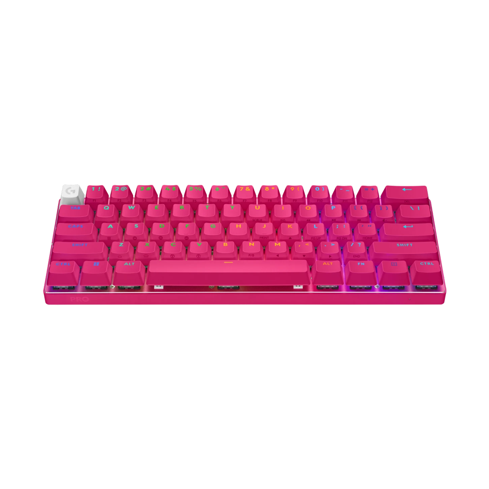 LOGITECH PRO X 60 LIGHTSPEED RGB Wireless Gaming Keyboard - Magenta Pink