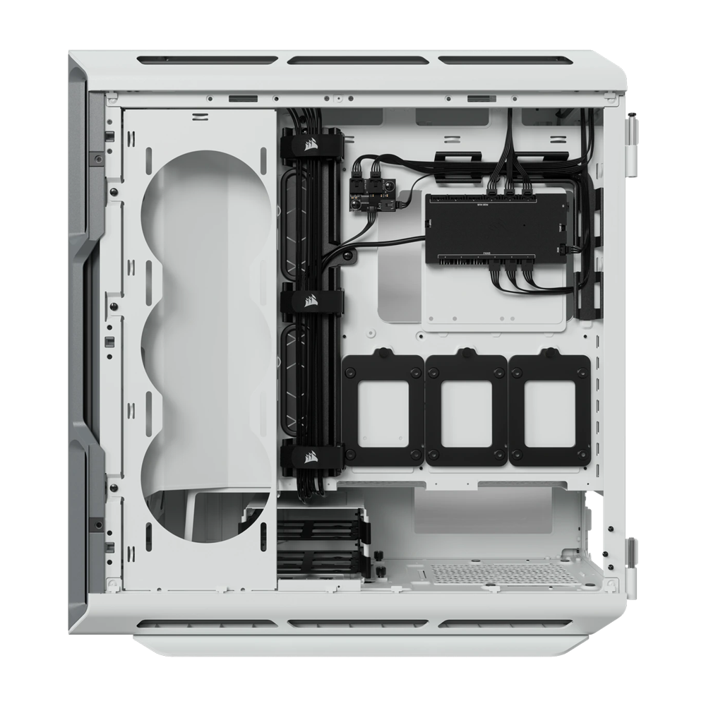 CORSAIR iCUE 5000T RGB Tempered Glass Mid-Tower ATX Case - White