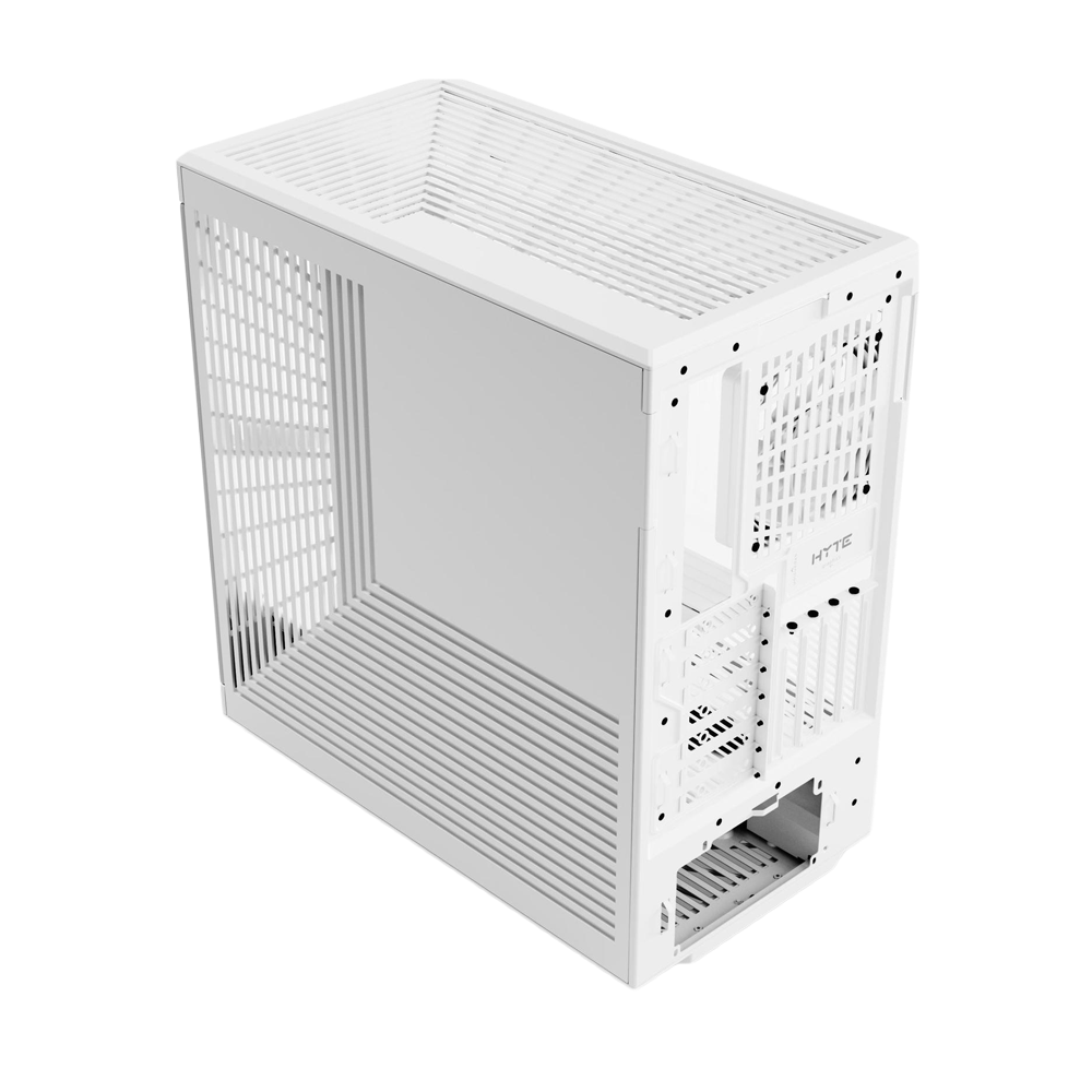 HYTE Y40 Panoramic Tempered Glass With Two 120mm fans, PCI-E 4.0 Vertical Mount included ATX Mid Tower Case - White