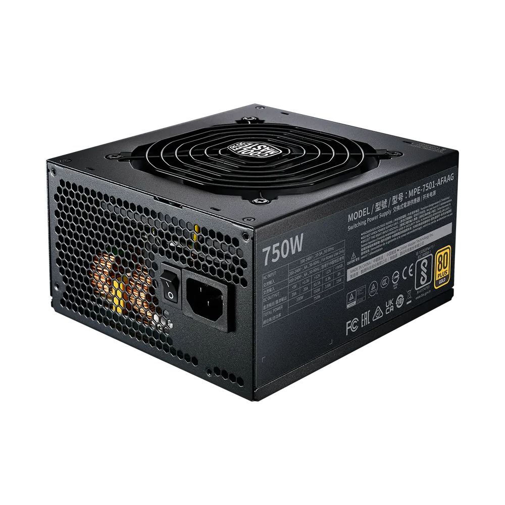 Cooler Master MWE 750W Gold V2 12VHPWR A/UK Power Supply - Black