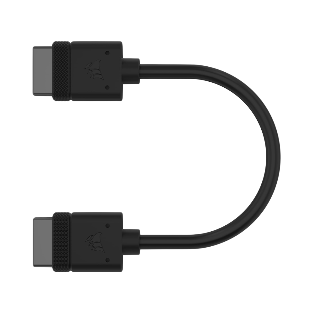 CORSAIR iCUE LINK Cable 2x100mm With Straight Connectors - Black