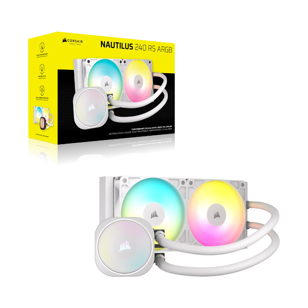 CORSAIR NAUTILUS 240 RS ARGB Liquid CPU Cooler - White