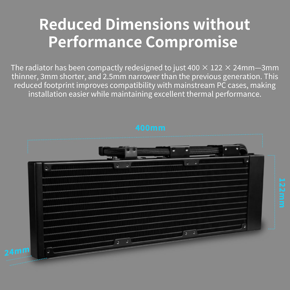Lian Li HYDROSHIFT II LCD-C 360TL With TL Wireless fans - Black
