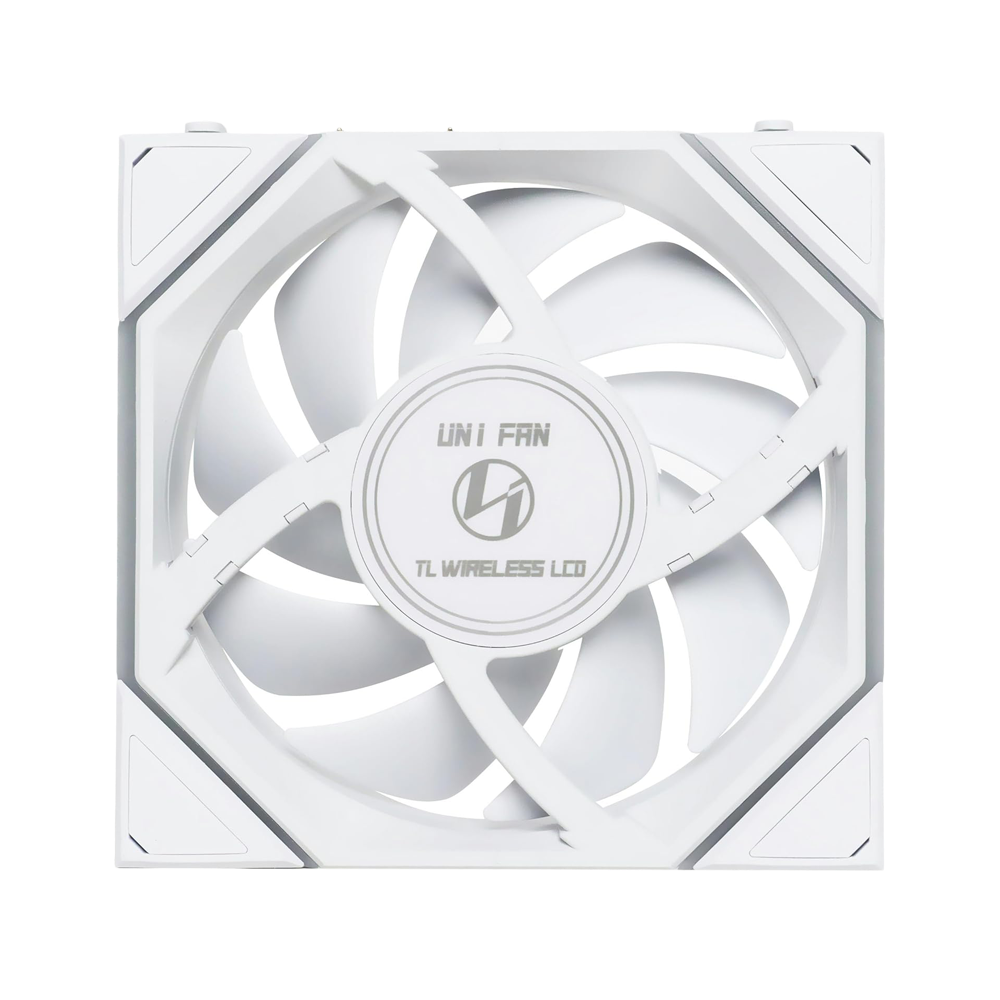 Lian Li UNI FAN TL Wireless LCD Reverse Blade 120mm ARGB Case Fans 1.6” LCD (3 Pack) - White