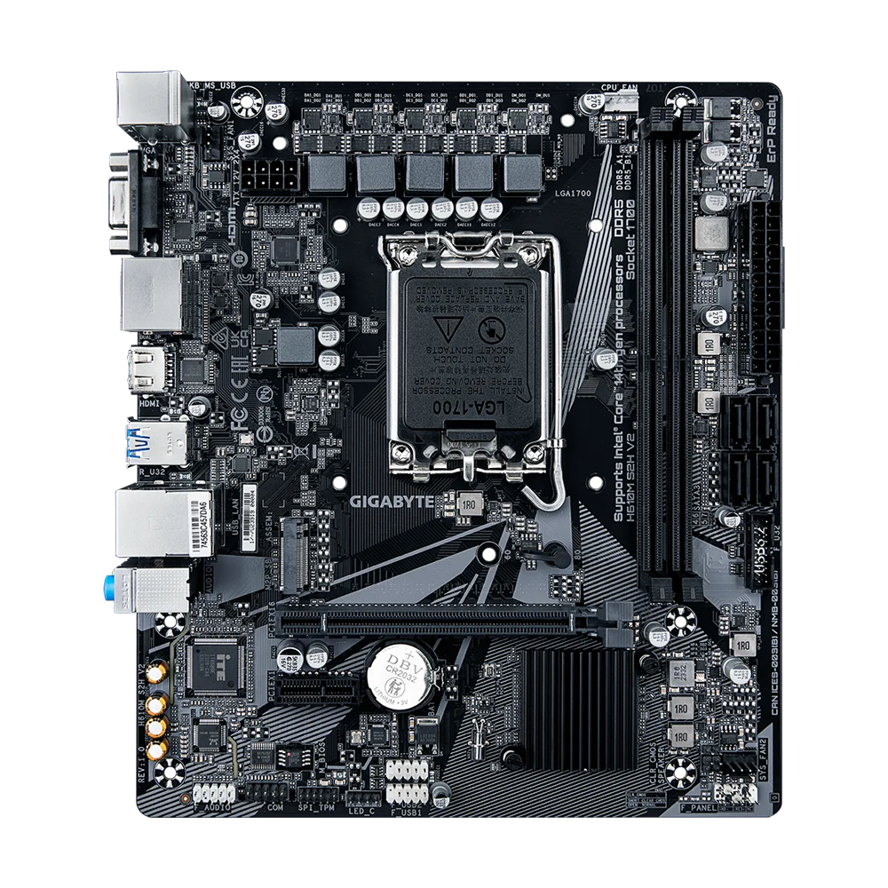 GIGABYTE H610M S2H V2 DDR5 (rev. 1.0) mATX Motherboard - Black