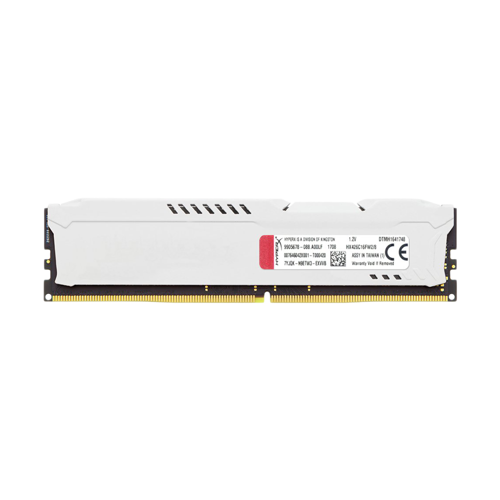 Kingston HyperX Fury 8GB DIMM 1Rx8 CL16 2666MHz Memory - White