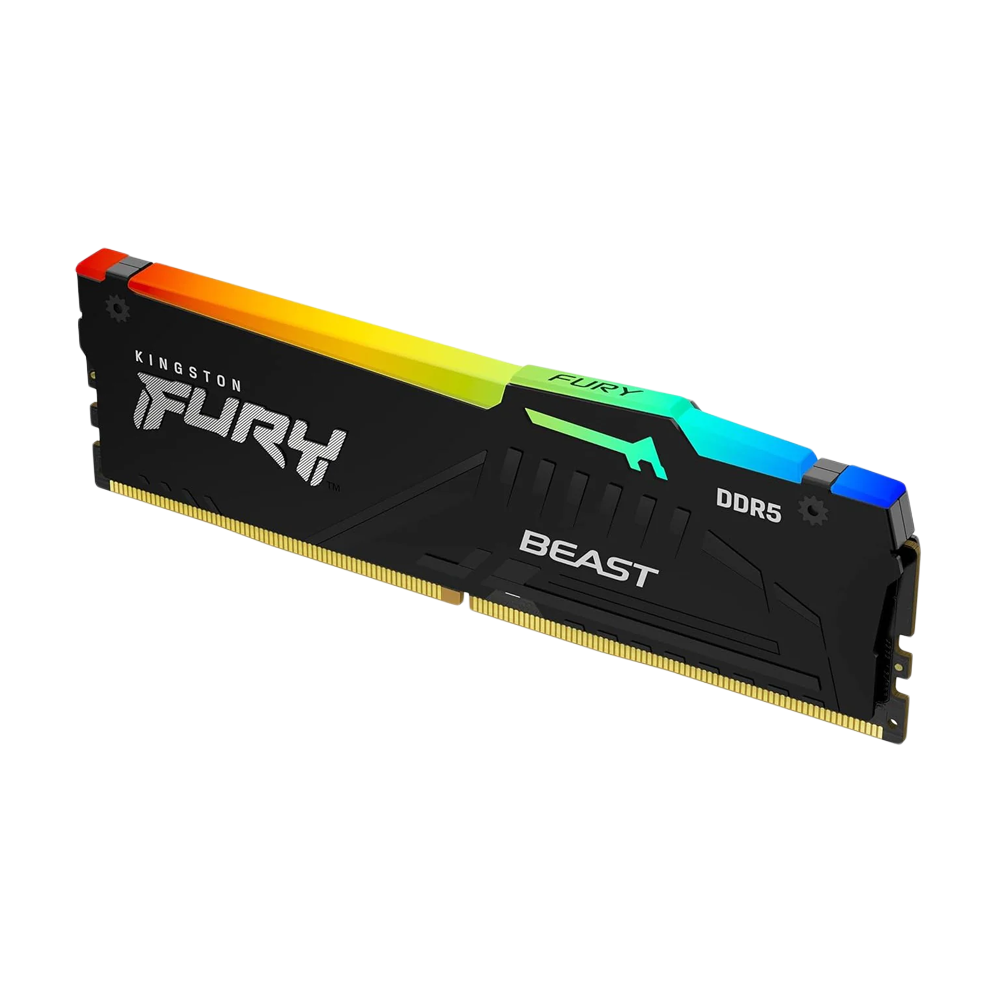 Kingston Technology Fury Beast RGB 16GB 5600MT/s DDR5 CL40 DIMM Desktop Memory Single Module