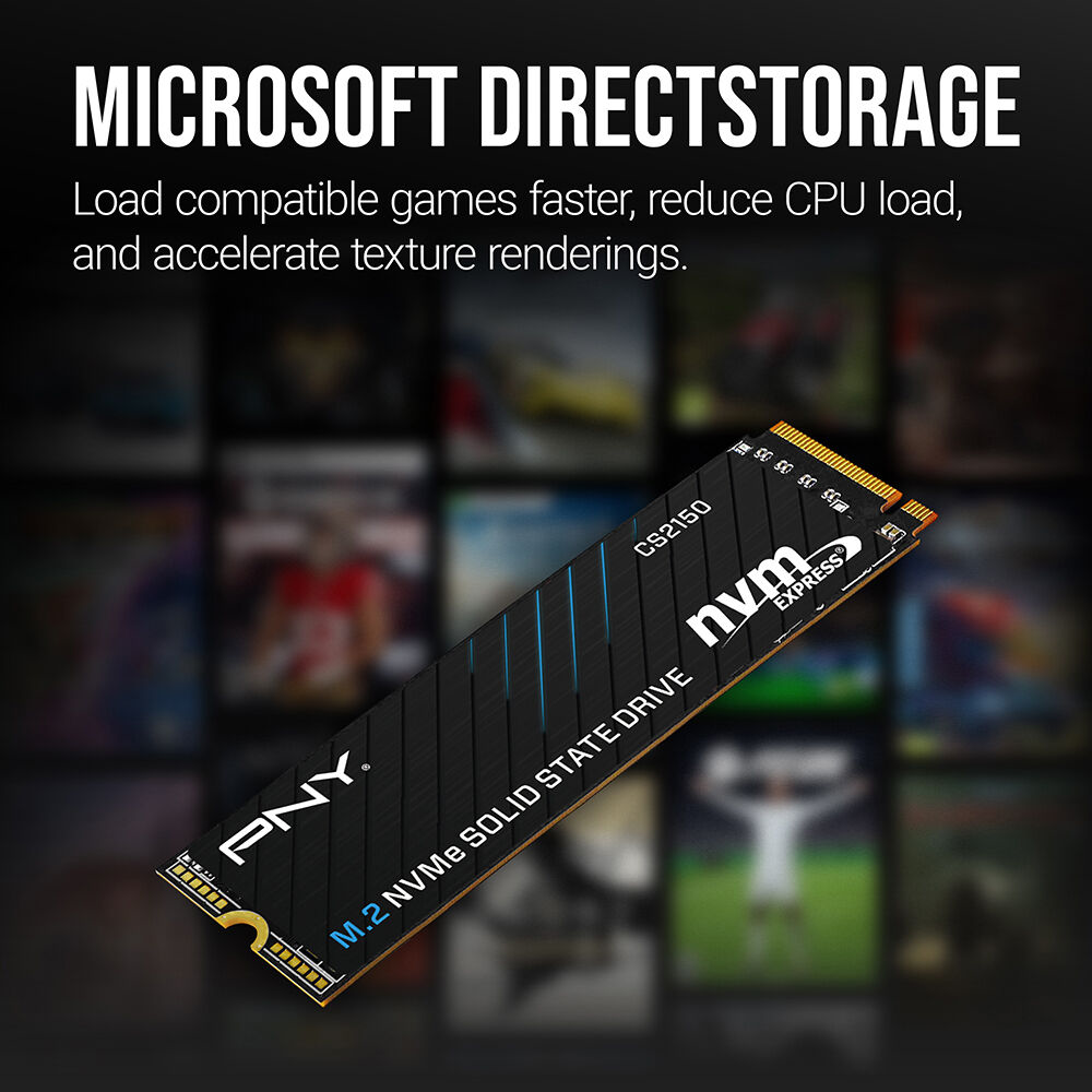 PNY SSD CS2150 M.2 2280 PCIe GEN5X4 NVMe SSD (R:10,200 MB/s W:8,300 MB/s) - 1TB