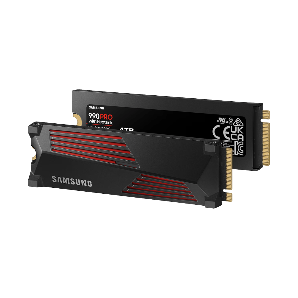 SAMSUNG 990 PRO M.2 2280 PCIe GEN4X4 NVMe SSD (R:7,450 MB/s W:6,900 MB/s) - 4TB