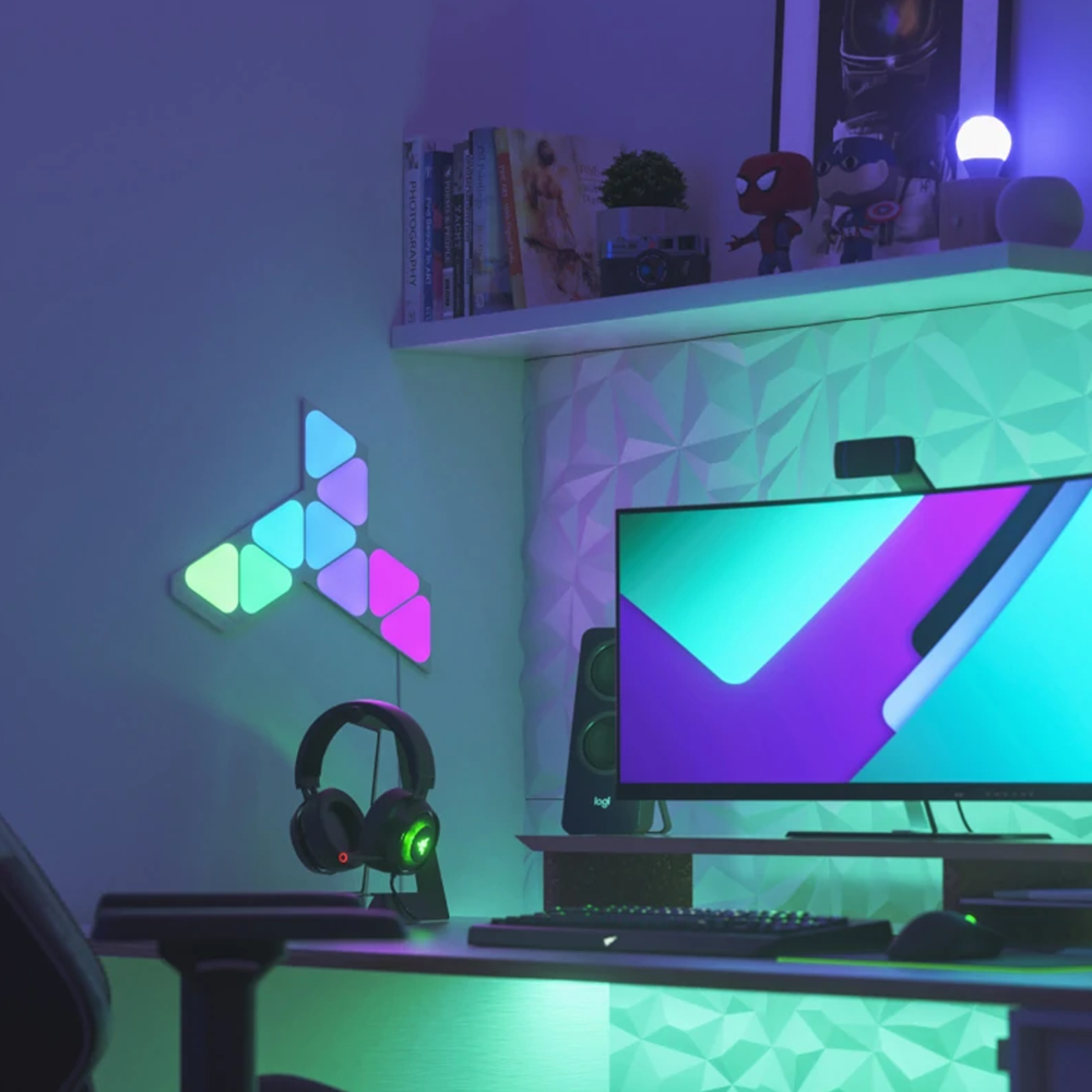 Nanoleaf Shapes Triangle Mini Stater Kit 9 Pack EU/UK - White