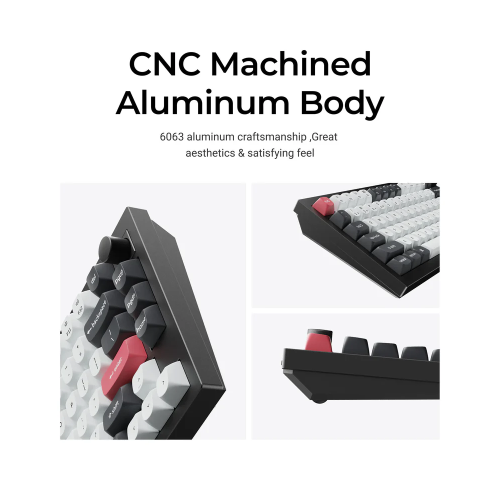 KEYCHRON Q1 HE 75% RGB Wireless Mechanical Gaming Keyboard ENG/AR - Shell White