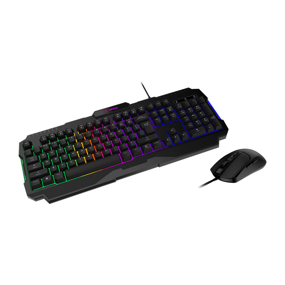 MSI FORGE GK100 COMBO Wired RGB Gaming Keyboard and Mouse - Black