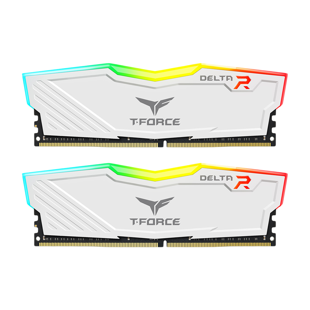 Team Group T-Force Delta 16GB(2x8GB) 3200MHz RGB Memory Kit - White