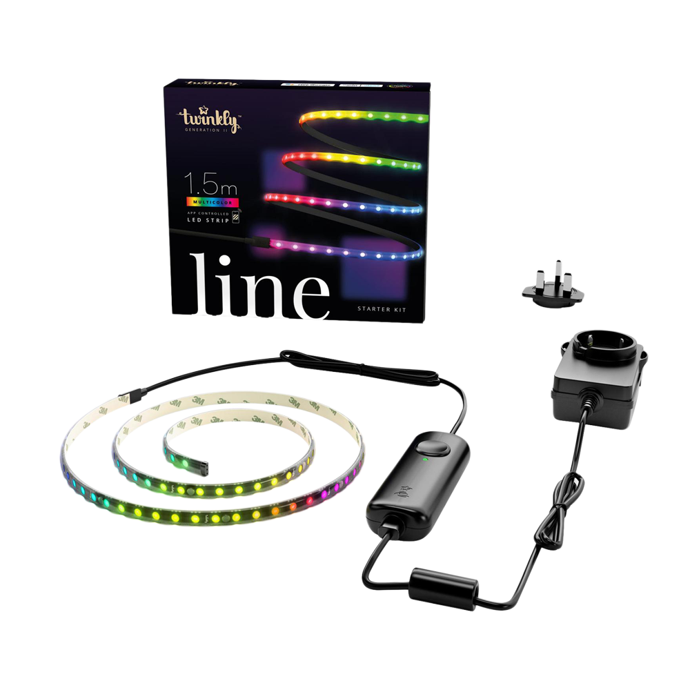 TWINKLY Line 90 Led RGB Starter Black Wire Plug (1.5M Starter Kit)