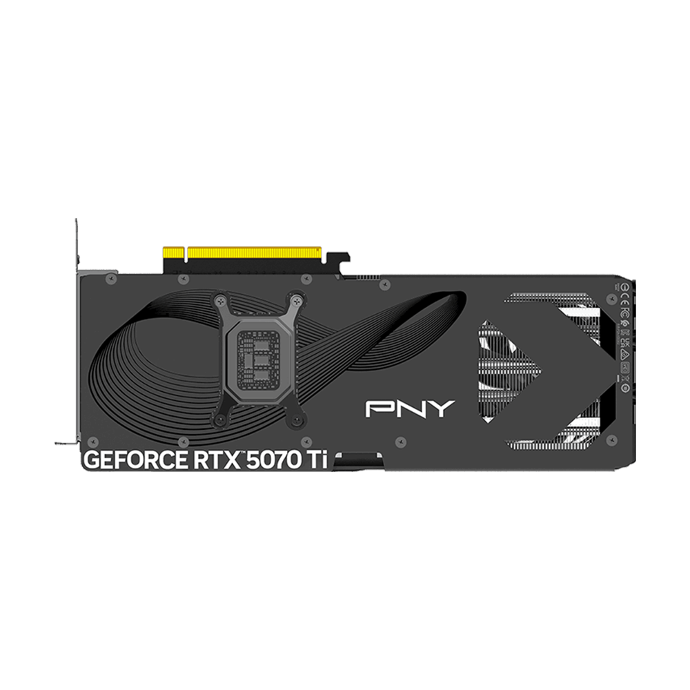 PNY Triple Fan Nvidia GeForce RTX 5070 Ti 16GB Overclocked Graphics Card - Black