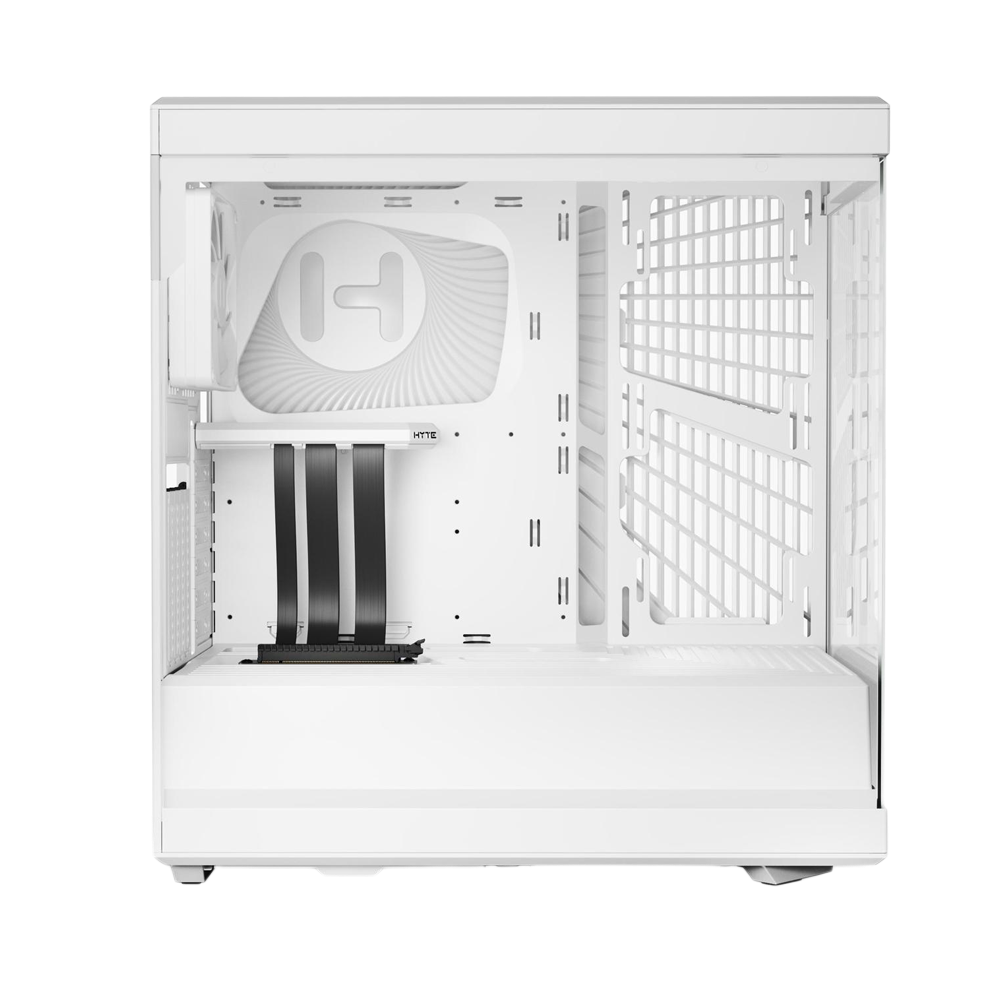 HYTE Y40 Panoramic Tempered Glass With Two 120mm fans, PCI-E 4.0 Vertical Mount included ATX Mid Tower Case - White