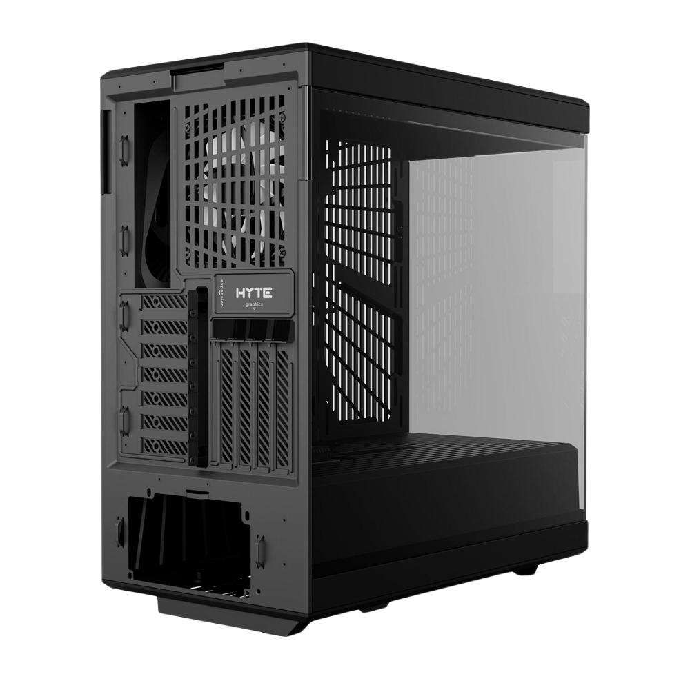 HYTE Y40 Panoramic Tempered Glass With Two 120mm fans, PCI-E 4.0 Vertical Mount included ATX Mid Tower Case - Black