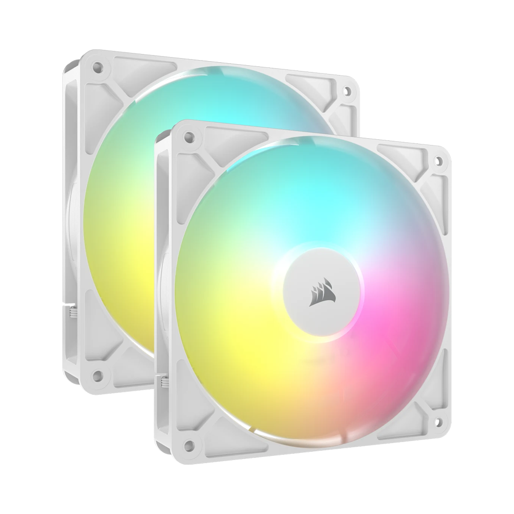 CORSAIR RS140 140mm ARGB Dual Pack - White