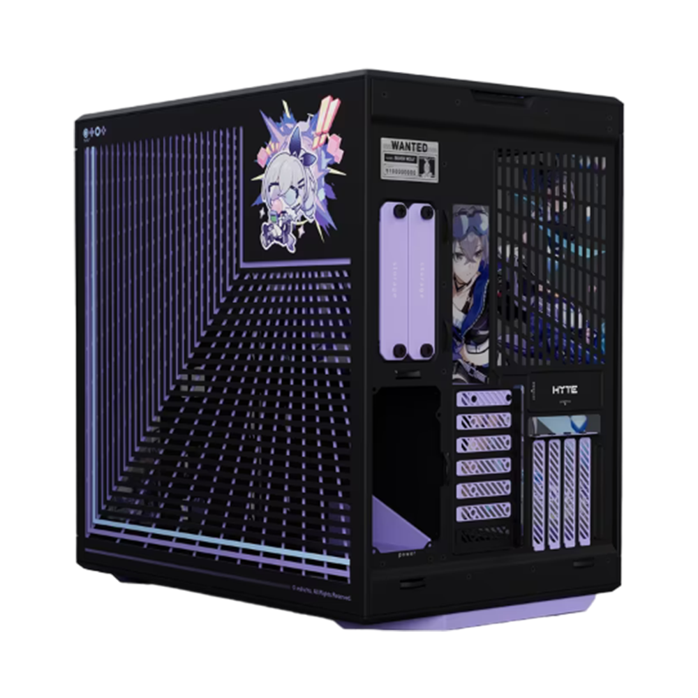 HYTE Y70 Silver Wolf Bundle E-ATX Case - Black