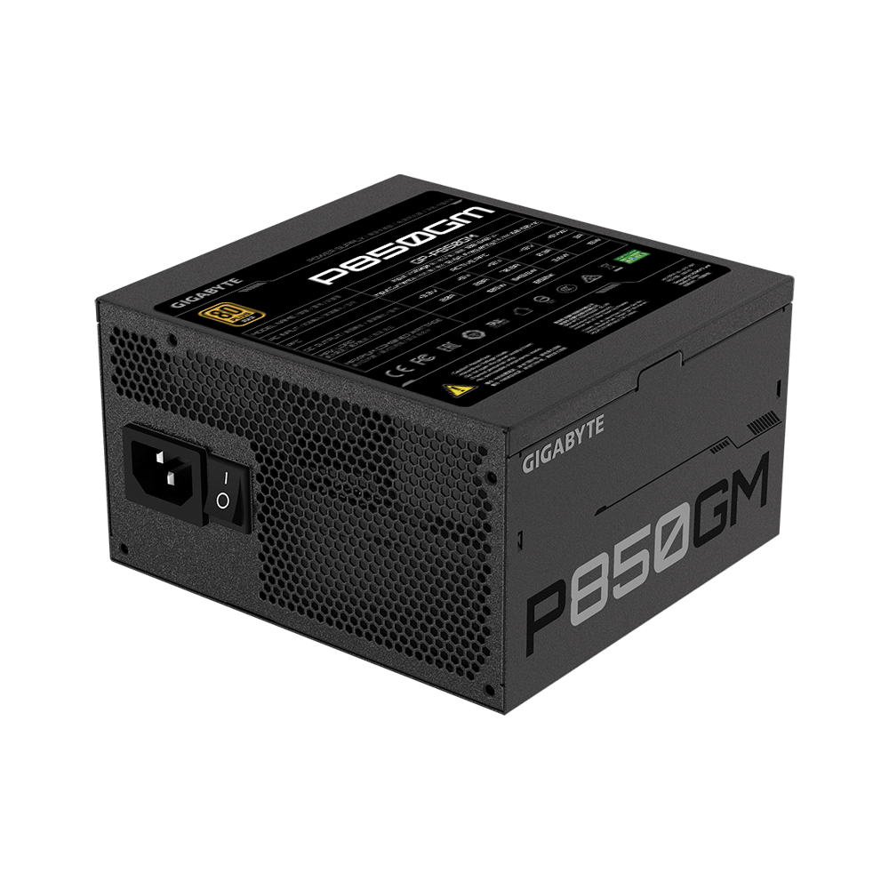 GIGABYTE P850GM 850W 80 PLUS Gold Fully Modular Power Supply - Black