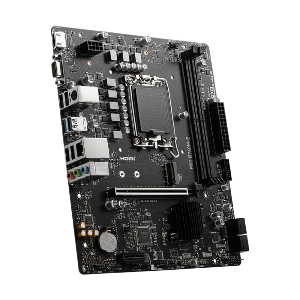 MSI PRO B760M-E DDR5 Motherboard - Black
